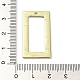 ラックメッキ合金ペンダント  長方形  ゴールドカラー  32x18x1.2mm  穴：1.4mm&nbsp;PALLOY-K023-14G-3