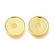 真鍮製スペーサービーズ  フラットラウンド  ゴールドカラー  8x2mm  穴：1.9mm&nbsp;KK-B121-07C-G-1