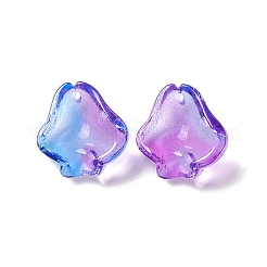 Transparent Spray Painted Glass Pendants&nbsp;GLAA-E038-01