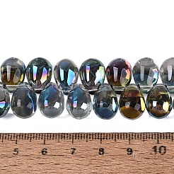 Electroplate Baking Paint Transparent Glass Beads Strands&nbsp;GL-N005-02A-C09
