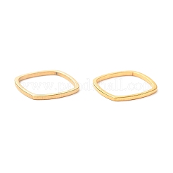 201 ステンレススチールリンクリング  菱形  ゴールドカラー  12x12x1mm&nbsp;LS-STAS-C030-09A-G