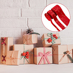 6M 3 Styles Double Sided Star Gold Stamping Flannelette Ribbons for Sewing Craft&nbsp;OCOR-GO0001-13A