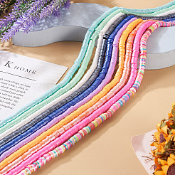 10 Strands 10 Colors Handmade Polymer Clay Beads Strands&nbsp;CLAY-TA0001-20
