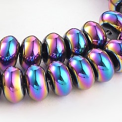 Rondelle Electroplated Non-magnetic Synthetic Hematite Bead Strands&nbsp;G-M232-13