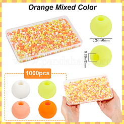 1000Pcs Frosted Opaque Acrylic Beads&nbsp;OACR-SP0001-32A
