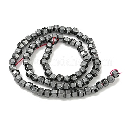 非磁性合成ヘマタイトビーズ連売り  ファセット（18ファセット）  ラウンド  6x4.5~5mm  穴：2.5mm  約84個/連  15.75''（40センチメートル）&nbsp;G-I365-09