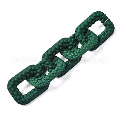 Spray Painted CCB Plastic Linking Rings&nbsp;CCB-Q091-009B