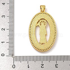 Rack Plating Brass Micro Pave Cubic Zirconia Pendants&nbsp;KK-I718-09G-B