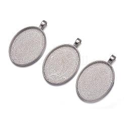 Alloy Pendant Cabochon Settings&nbsp;PALLOY-A15657-N-NF
