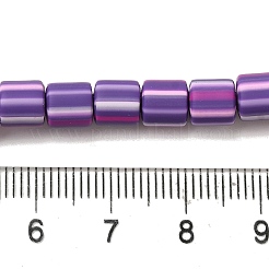 ポリマークレイビーズ連売り  コラム  紫色のメディア  6~6.5x6~6.5mm  穴：1.2mm  約61~64個/連  15.55~15.94''（39.5~40.5センチメートル）&nbsp;CLAY-H006-01Q