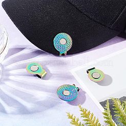 4Pcs 2 Style Rainbow Color Zinc Alloy Golf Ball Markers&nbsp;AJEW-OC0003-36