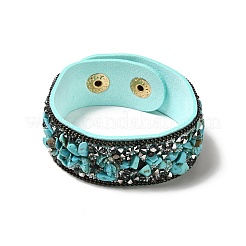 Faux Suede Snap Cord Bracelet&nbsp;LS-BJEW-F428-14