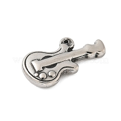 304ステンレス鋼製チベット風ペンダント  バイオリン  アンティークシルバー  21x10.5x3.5mm  穴：1.2mm&nbsp;STAS-S185-11AS-B