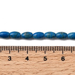天然＆合成混合宝石ビーズ連売り  オーバル  染めと未染色の混合  6.5x4~5mm  穴：0.8~0.9mm  約62~63個/連  15.63~15.87''（39.7~40.3センチメートル）&nbsp;G-K362-I-01