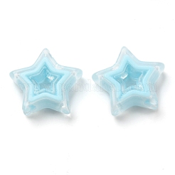 アクリルビーズ  二層ビーズ  スター  ミックスカラー  21.5x22x6mm  穴：3mm  約280個/500g&nbsp;SACR-G033-02-M
