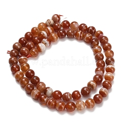 Natural Banded Agate Beads Strands&nbsp;G-L642-B04-6mm