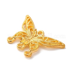 ラックメッキ合金シャンデリアコンポーネントリンク  蝶  ゴールドカラー  20.5x30x3mm  穴：1.8mm&nbsp;STAS-M016-05G