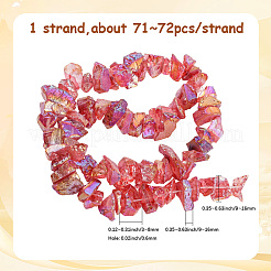 1 Strand Electroplated Natural Quartz Beads Strands&nbsp;G-PA0001-18B