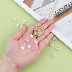 環境に優しい透明アクリルビーズ  スター  クリアAB  ABカラー  直径約10mm  厚さ4mm  穴：1.5mm。約2140個/ 500 G&nbsp;PL556-1