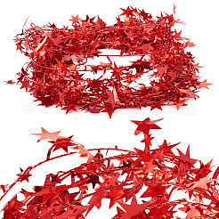 PVC Sparkly Star Metallic Garland with Iron Wire&nbsp;AJEW-TAC0034-08B