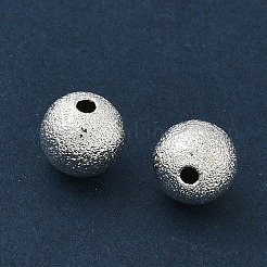 真鍮ビーズ  テクスチャラウンド  ラックめっき  長持ちメッキ  鉛フリー＆カドミウムフリー  銀  8mm  穴：1.6mm&nbsp;KK-CBAFC6C-06A-S