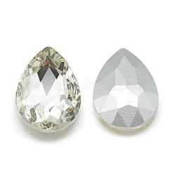 ポイントガラスラインストーンカボション  多面カット  ティアドロップ  ミックスカラー  18x13x5mm&nbsp;RGLA-T081-13x18mm