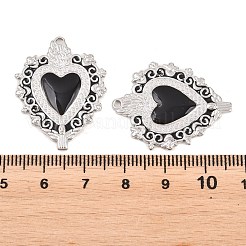 304ステンレススチールエナメルペンダント  神聖な心のチャーム  ステンレス鋼色  30x27.5x2mm  穴：1.8mm&nbsp;STAS-K293-21P