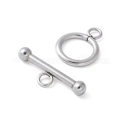 304ステンレススチールトグル留め具  ステンレス鋼色  18.5x14x2mm  穴：3ミリメートル;バー：25x8x4.5ミリメートル&nbsp;STAS-Z124-01B-P