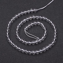 Natural Grade A Quartz Crystal Beads Strands&nbsp;GSR6mmA039