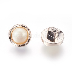 Plastic Shank Buttons&nbsp;BUTT-WH0012-05