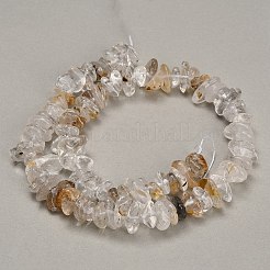 天然ハーキマーダイヤモンドビーズ連売り  チップ  8~18.5x6.5~10x1.5~7mm  穴：0.7~1mm  約96~130個/連  15.94''（40.5センチメートル）&nbsp;GG-CBAC61B-C08-01