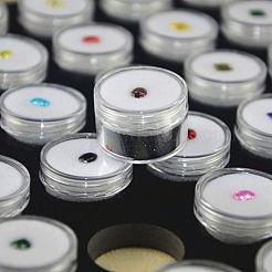 木製ジュエリーディスプレイケースボックス 35 ミニコラムプラスチックスクリュートップフォームアクセサリー瓶付き  宝石ダイヤモンド収納ショーケーストレイ  透明  23.5x31x2.9cm  箱：2.95x2.1センチメートル  内径：2.5のCM&nbsp;CON-NH0001-04B
