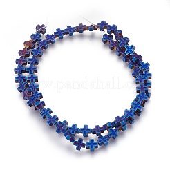 Electroplated Non-magnetic Synthetic Hematite Beads Strands&nbsp;G-P392-B