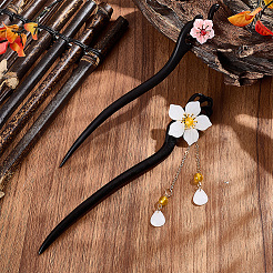 2Pcs 2 Styles Wood Hair Sticks&nbsp;OHAR-CN0001-03
