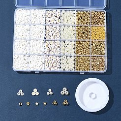 DIY ポリマー粘土 & ABS プラスチック & CCB プラスチック ビーズ ブレスレット作成キット  混合図形  ミックスカラー  6x1mm  穴：2mm  56グラム&nbsp;DIY-FS0007-72