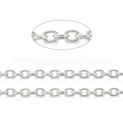 Tarnish Resistant 304 Stainless Steel Textured Cable Chains&nbsp;CHS-O010-04P