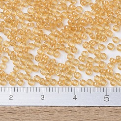 MIYUKIラウンドロカイユビーズ  日本製シードビーズ  11/0  （rr162)透明ライトトパーズ光沢  2x1.3mm  穴：0.8mm  約50000個/ポンド&nbsp;SEED-G007-RR0162