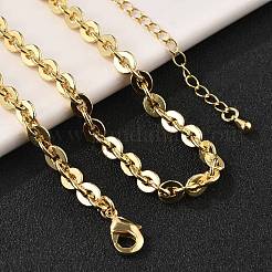 Brass Boston Link Chain Necklaces for Women Men&nbsp;NJEW-F337-08G