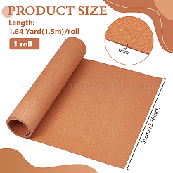 バッグや財布用の混合レザー手工芸ライナーロール  長方形  砂茶色  1500x350x1mm&nbsp;AJEW-WH0643-143D