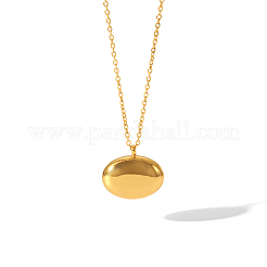 Fashion Oval 304 Stainless Steel Pendant Necklaces for Women&nbsp;BL8928-2