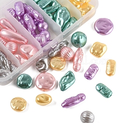 50g 5 Colors ABS Plastic Imitation Pearl Beads&nbsp;OACR-YW0001-24