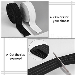 16 Yards 2 Colors Polyester Elastic Ribbon&nbsp;EC-PH0001-27