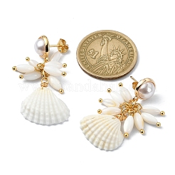 Alloy Dangle Stud Earrings&nbsp;EJEW-TA00333