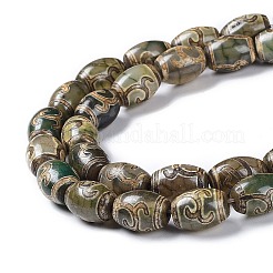 Tibetan Style dZi Beads Strands&nbsp;TDZI-E005-01B