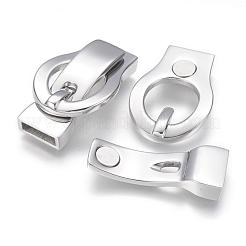 Tarnish Resistant 304 Stainless Steel Magnetic Clasps with Glue-in Ends&nbsp;STAS-G143-72P