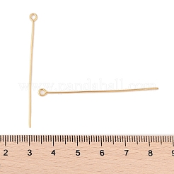 304ステンレススチールアイピン  18KGP本金メッキ  50.5x3.5x0.7mm  穴：2mm&nbsp;STAS-Z089-02G-01