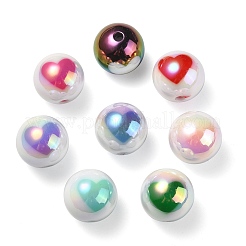 UV Plating Rainbow Iridescent Acrylic Beads&nbsp;X1-OACR-F004-09