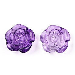 透明なアクリルビーズ  ローズ  ミックスカラー  18x7mm  穴：1.6mm  460個/約500g&nbsp;TACR-T028-01