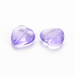 透明なアクリルビーズ  ハート  ミディアムスレートブルー  13.5x13.5x5.5mm  穴：1.5mm  約775個/500g&nbsp;TACR-S154-54B-47