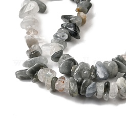 Natural Blue Rabbit Fur Rutilated Quartz Beads Strands&nbsp;G-H315-A06-01